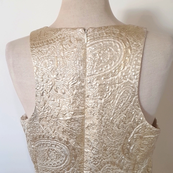 Sportsgirl Size 16 Gold Sleeveless Dress - Picture 6 of 9